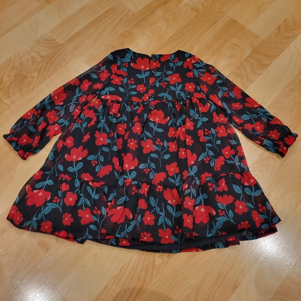 Carters Long Sleeve Floral Fancy Dress Size 2T New